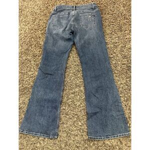 Vintage Y2k Lazer Jeans Denim Design Flare Blue Jeans Size 11